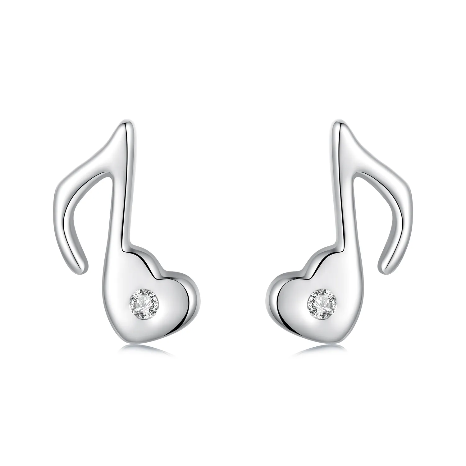 PANDORA Style Heart music note earrings - SCE1805