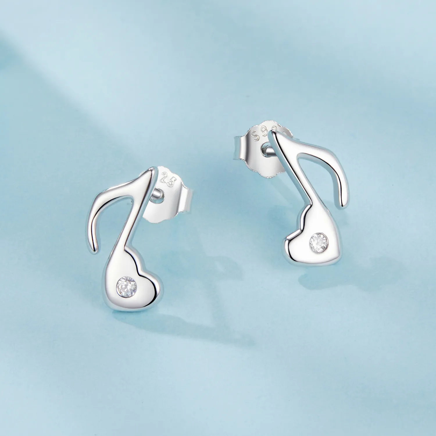 PANDORA Style Heart music note earrings - SCE1805