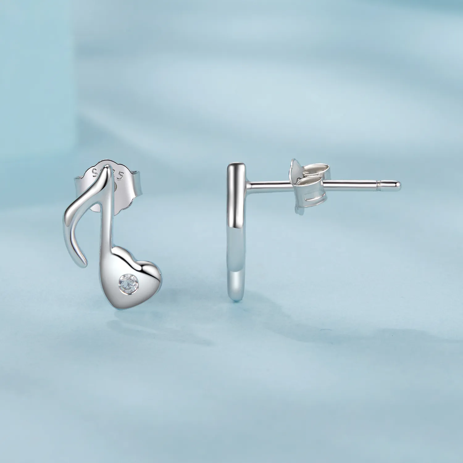 PANDORA Style Heart music note earrings - SCE1805