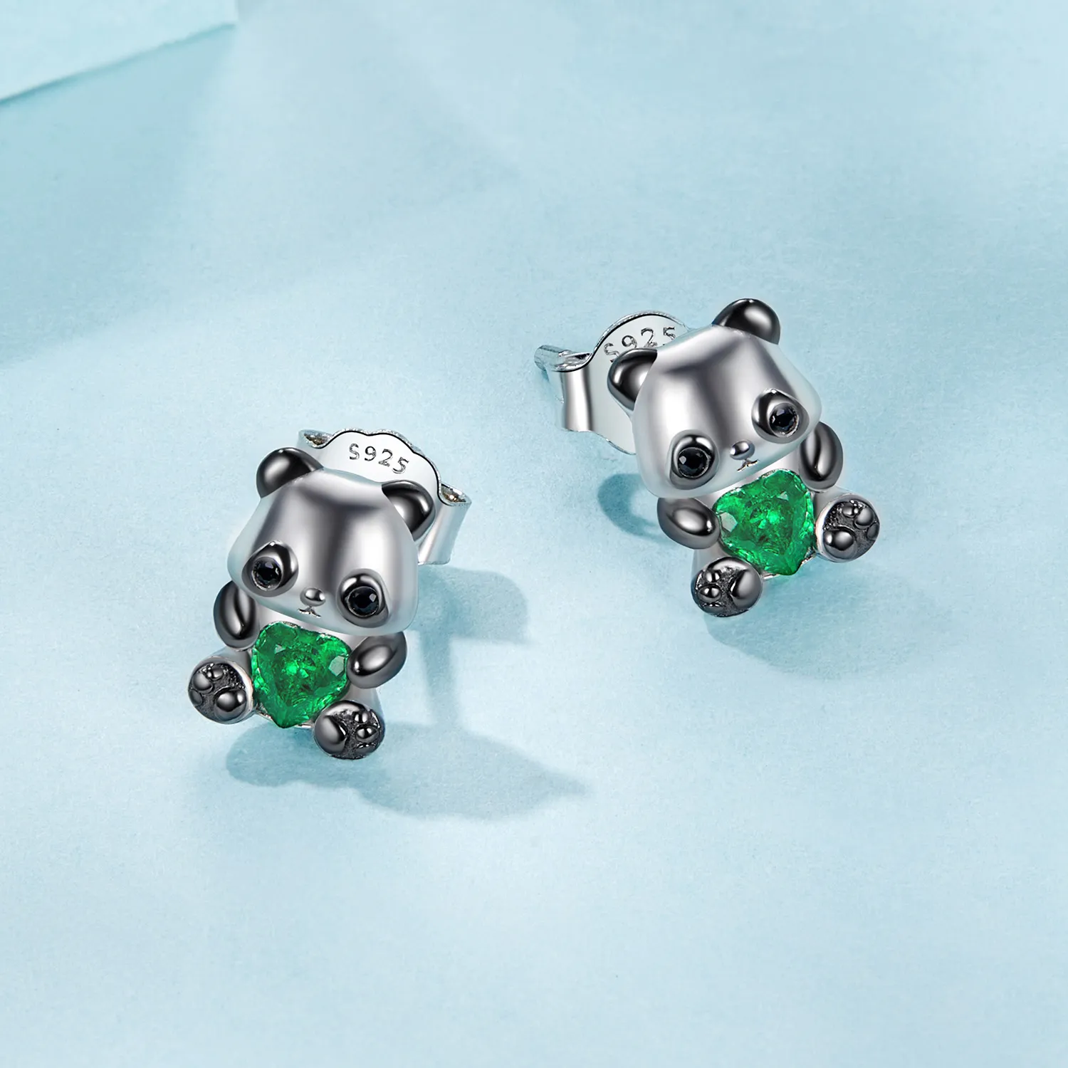 PANDORA Style Heart Panda Earrings - SCE1775