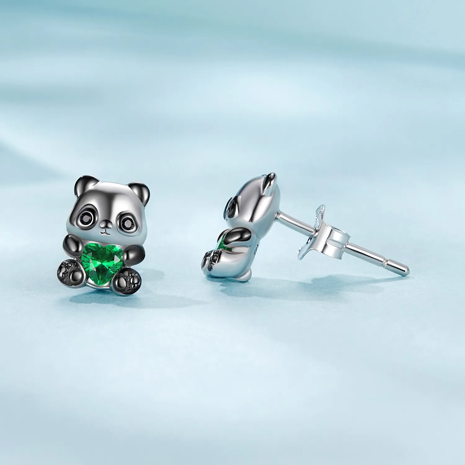 PANDORA Style Heart Panda Earrings - SCE1775