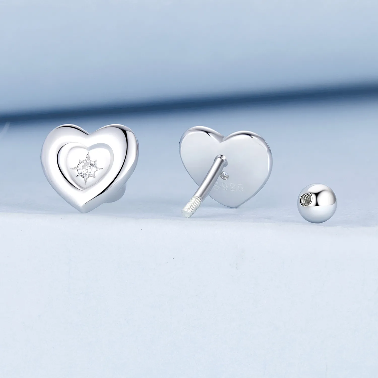 PANDORA Style Heart Starburst Earrings - BSE1045