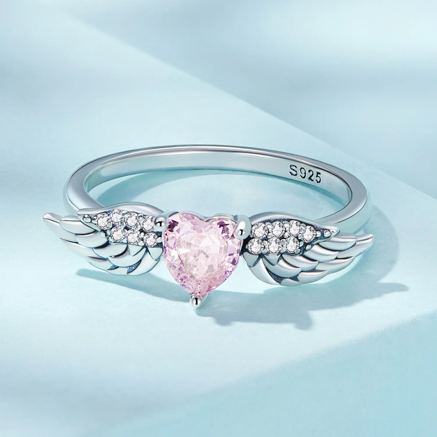 PANDORA Style Heart Wings Ring - SCR874