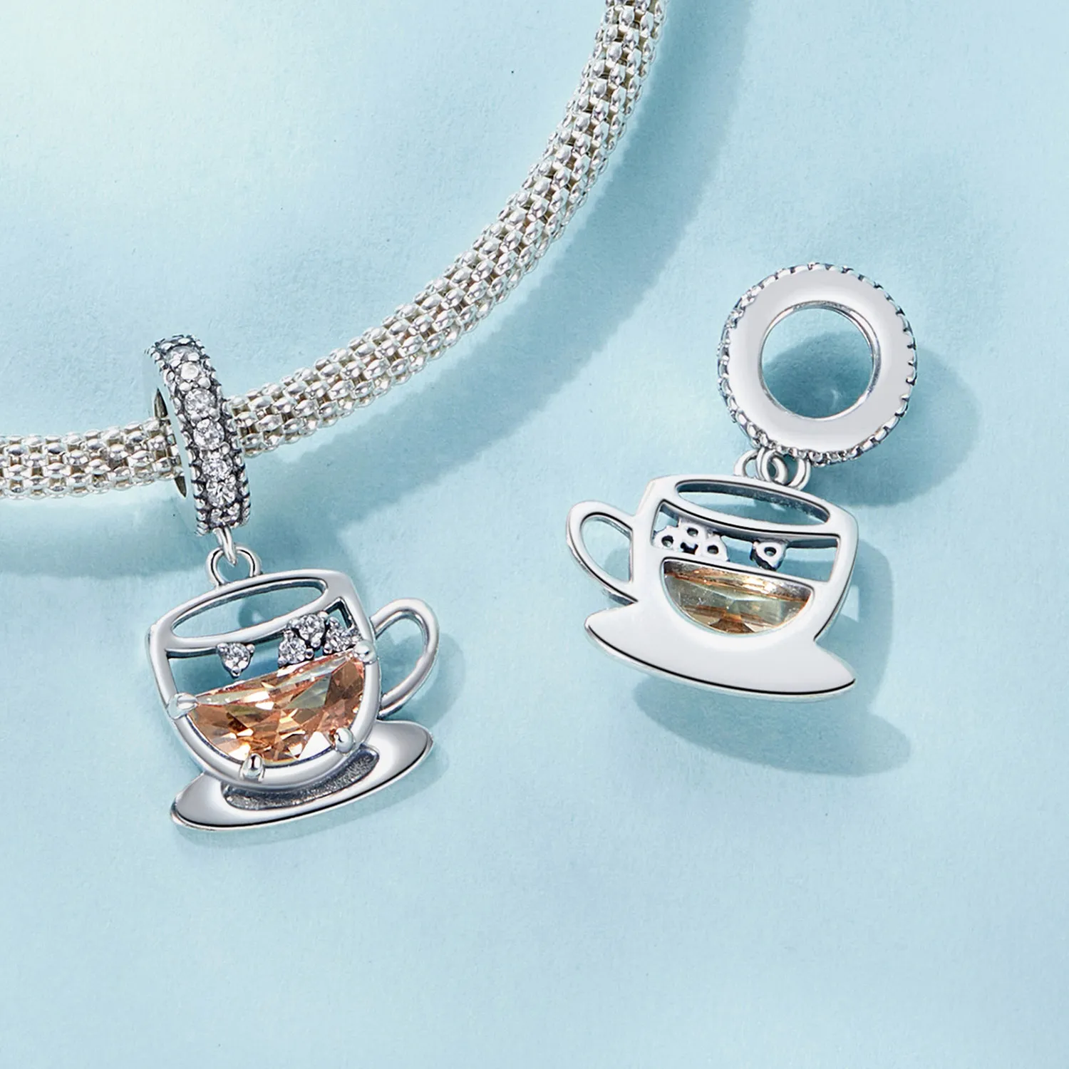 PANDORA Style Interesting coffee pendant - SCC2842