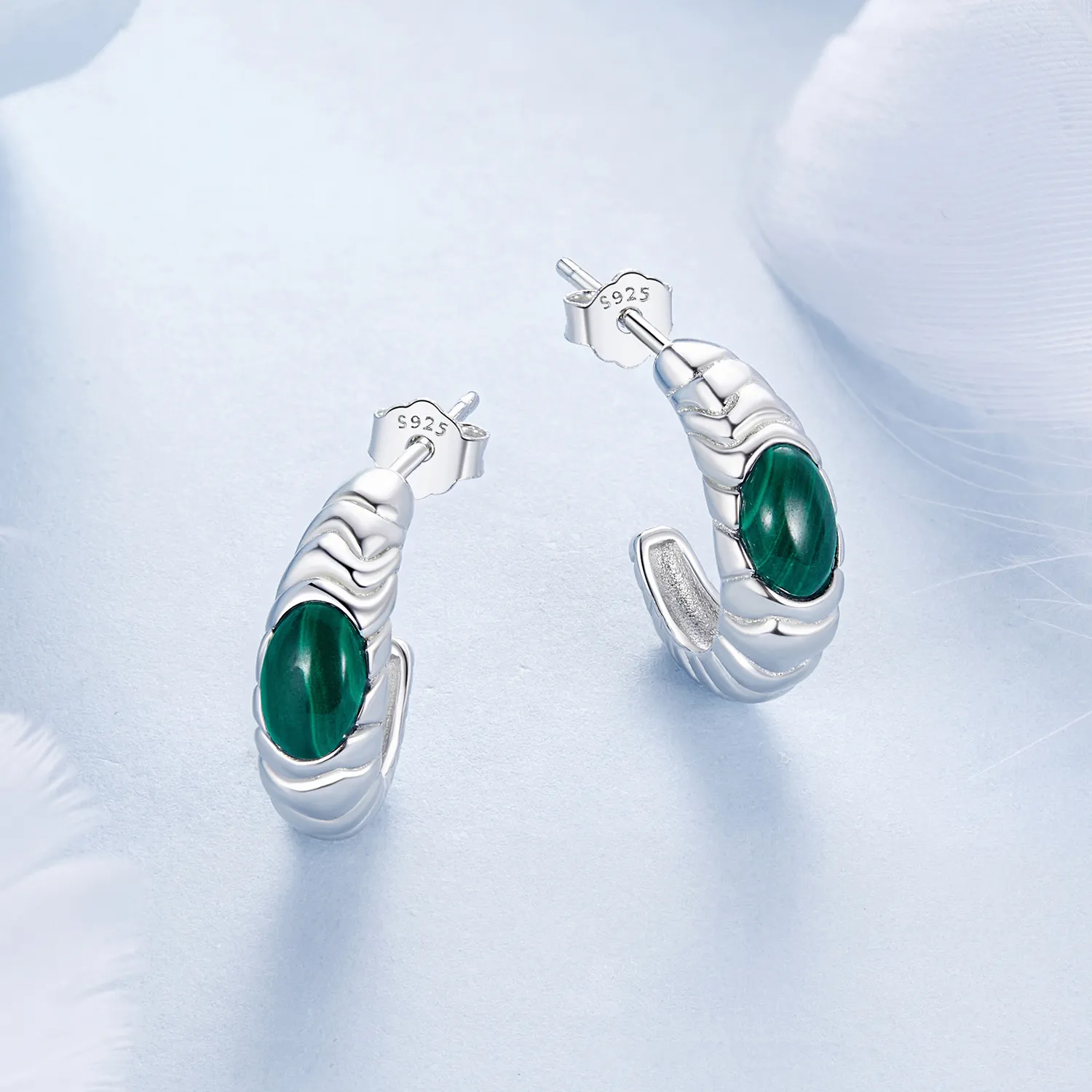 PANDORA Style Malachite earrings - BSE1057