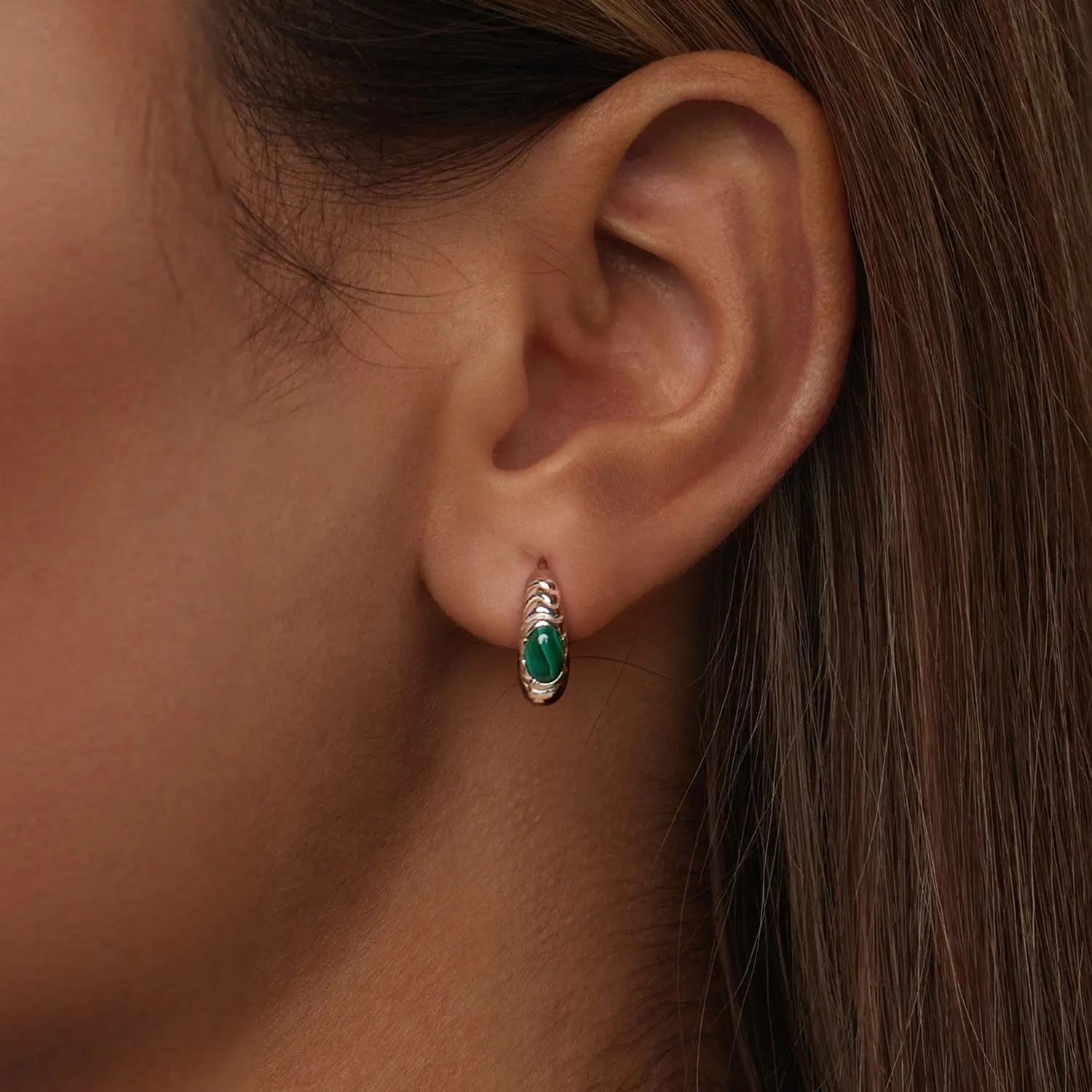 PANDORA Style Malachite earrings - BSE1057