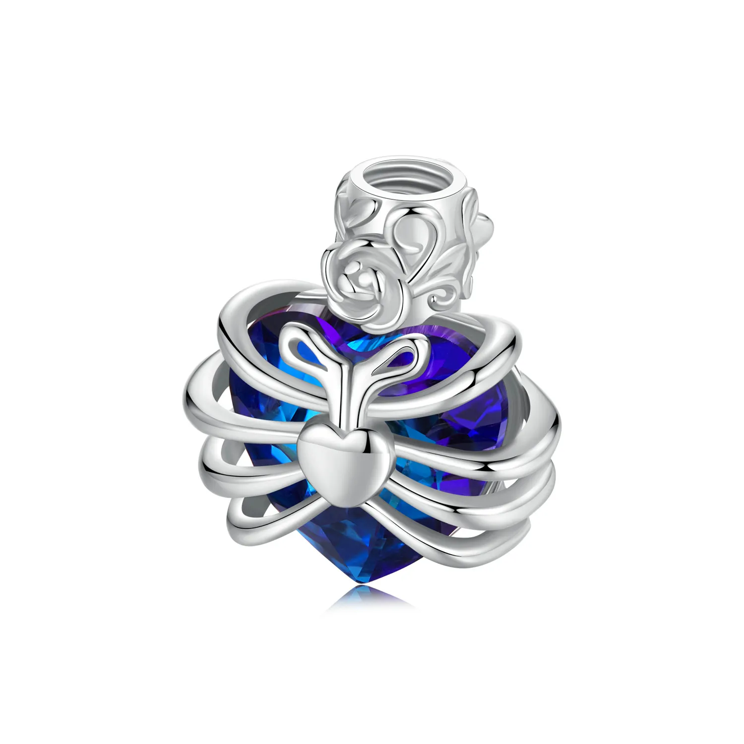 PANDORA Style Memorial Rose Heart Blue - BSC1058-BU