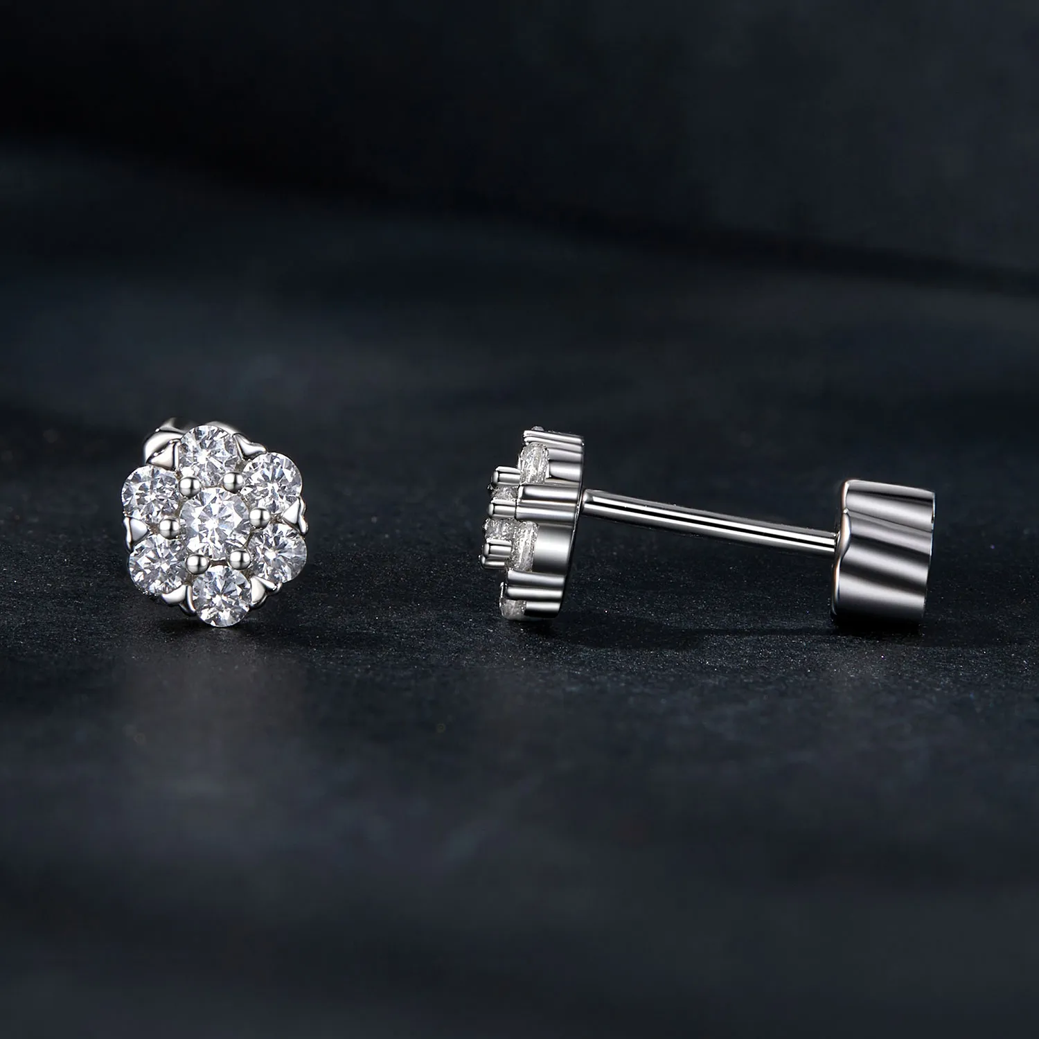 PANDORA Style Moissanite earrings (with one certificate) - MSE059