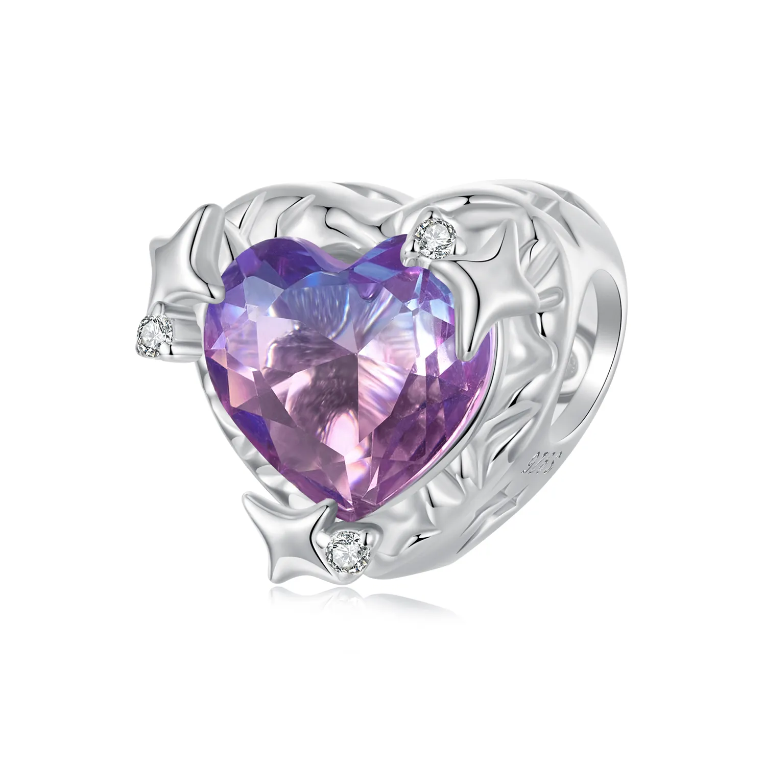 PANDORA Style Purple pink gradient heart - SCC2824