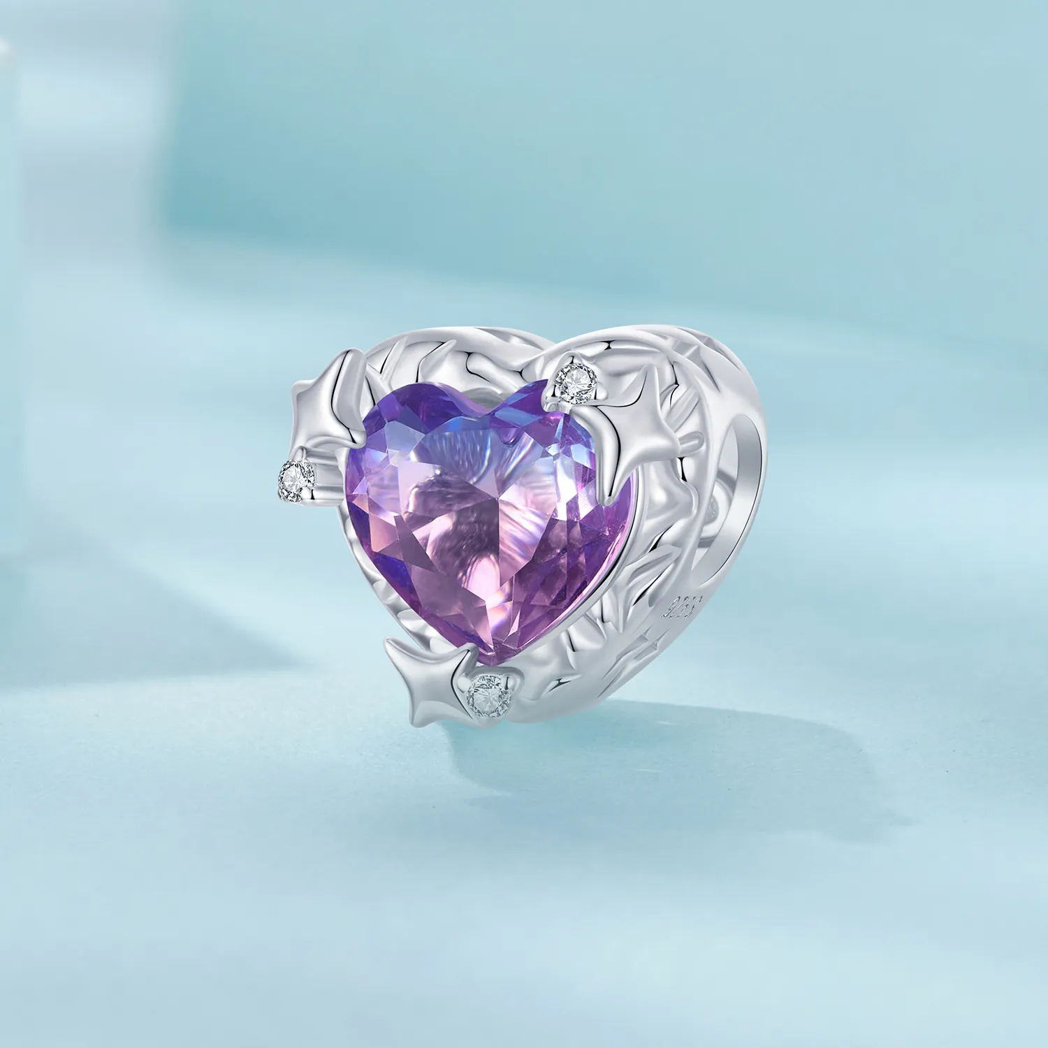 PANDORA Style Purple pink gradient heart - SCC2824