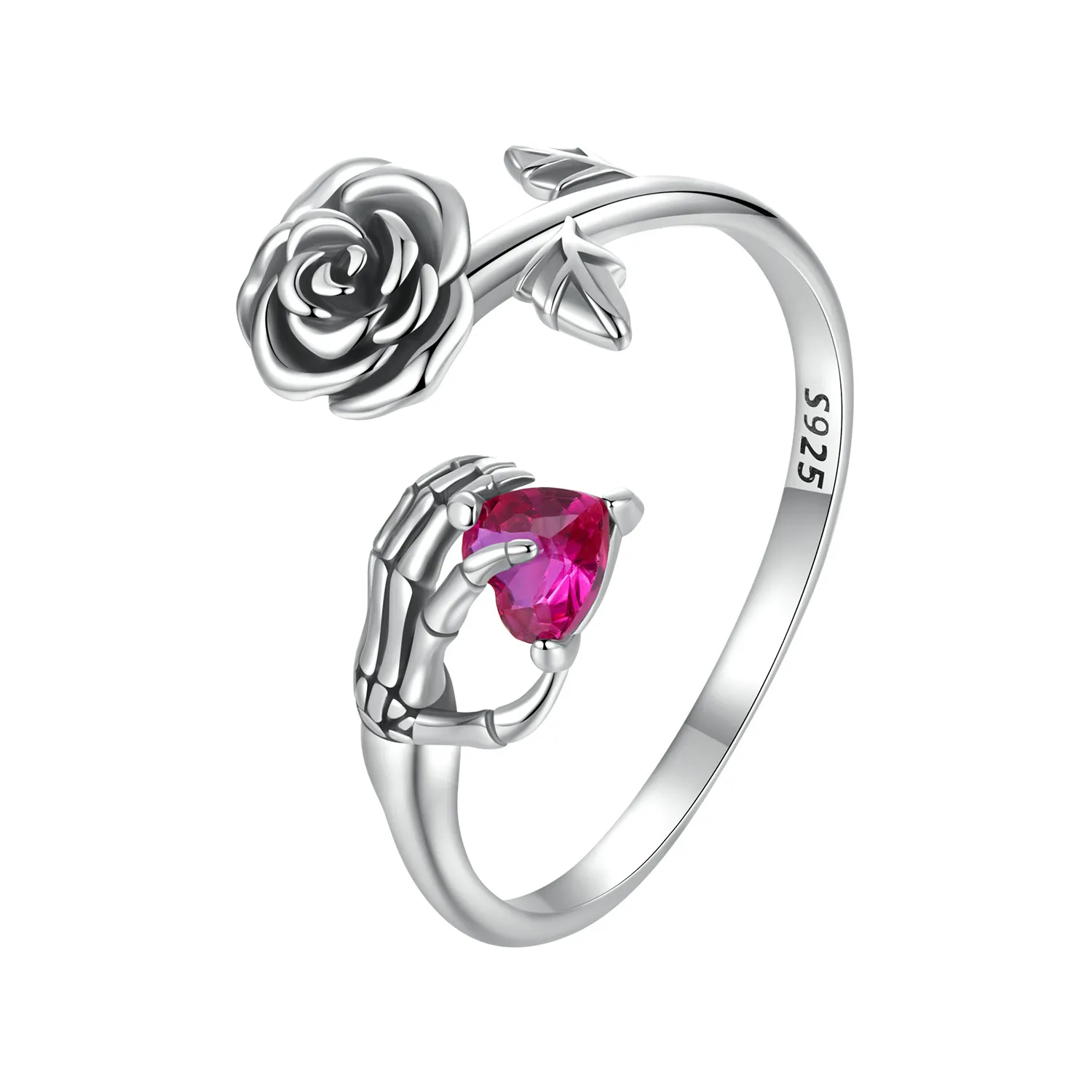 pandora style rose skeleton hand bsr606 e