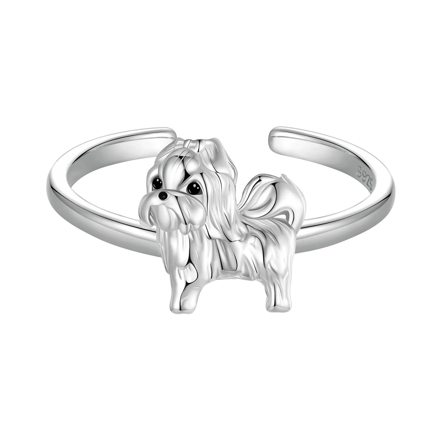 pandora style shih tzu dog opening ring scr1073 e