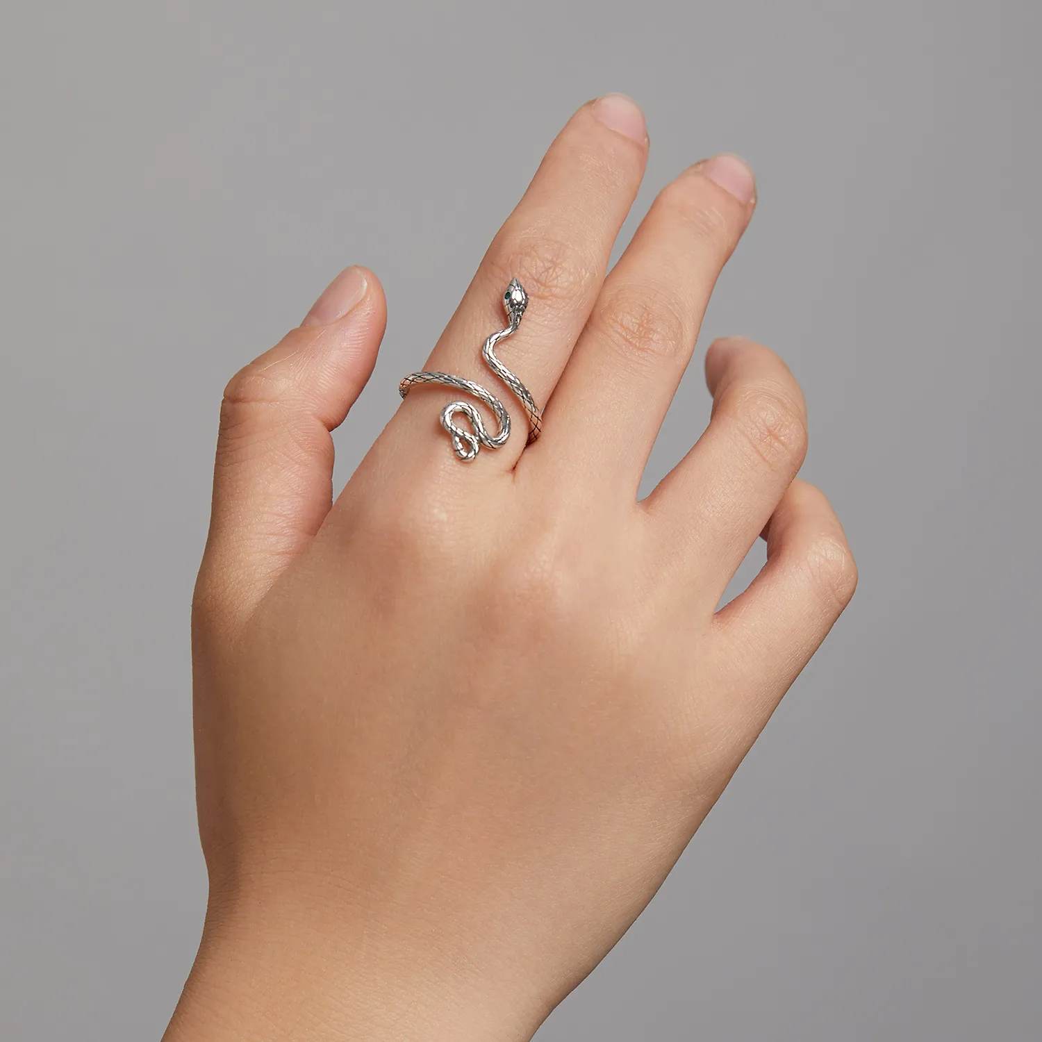 PANDORA Style Silver Snake Ring - BSR199