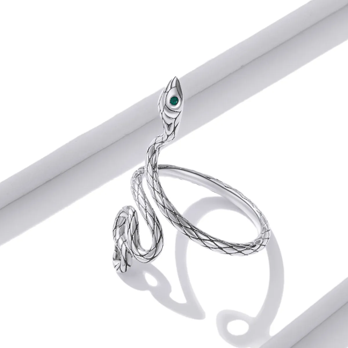 PANDORA Style Silver Snake Ring - BSR199