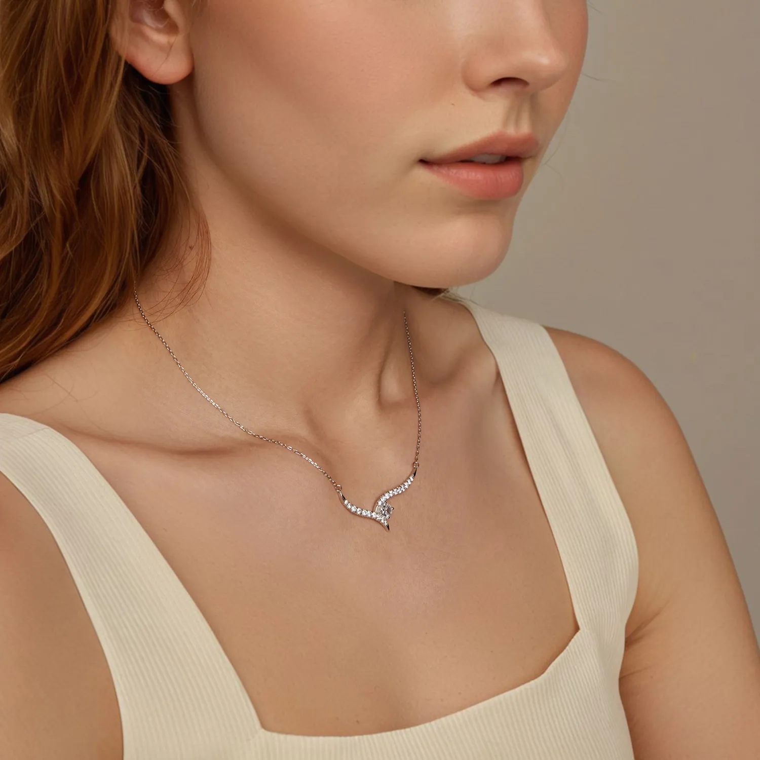 PANDORA Style Simple Line Necklace - BSN400