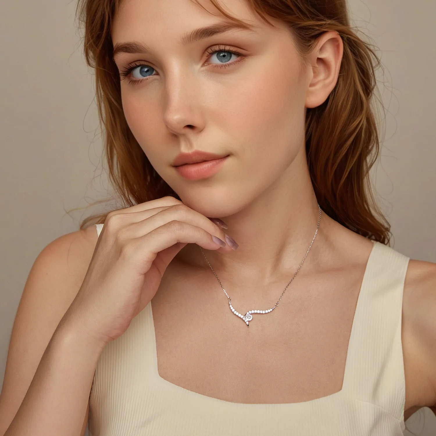 PANDORA Style Simple Line Necklace - BSN400