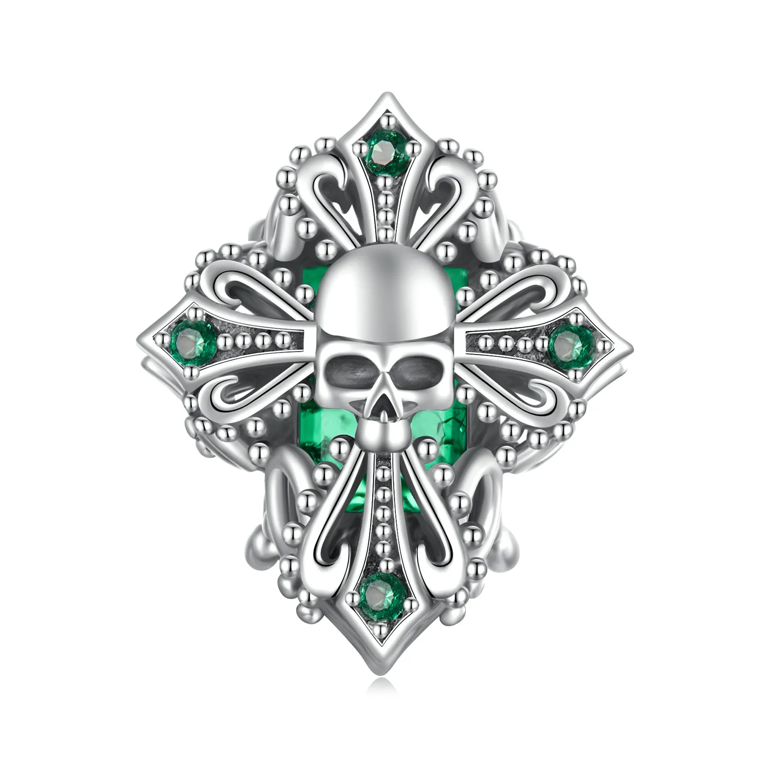 pandora style skull cross beads bsc1063