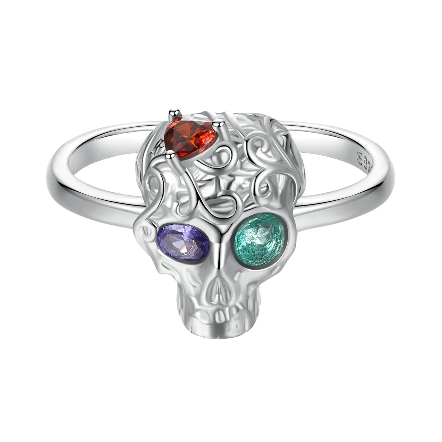 pandora style skull ring bsr607 e