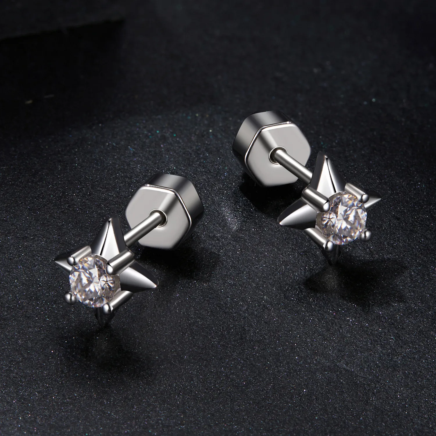 PANDORA Style Star sparkling earrings (one certificate) - MSE067