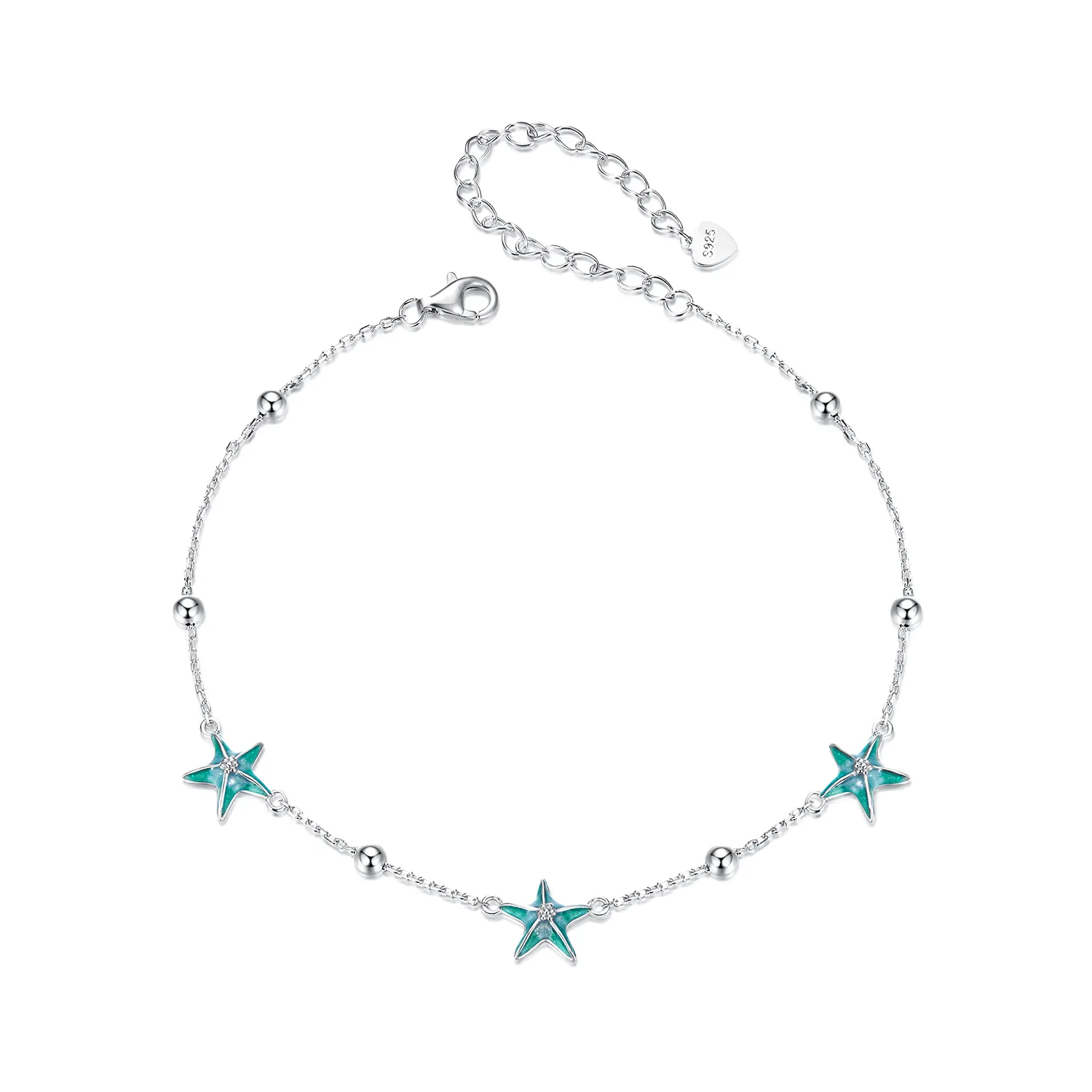 PANDORA Style Starfish Teal Anklet - SCT026