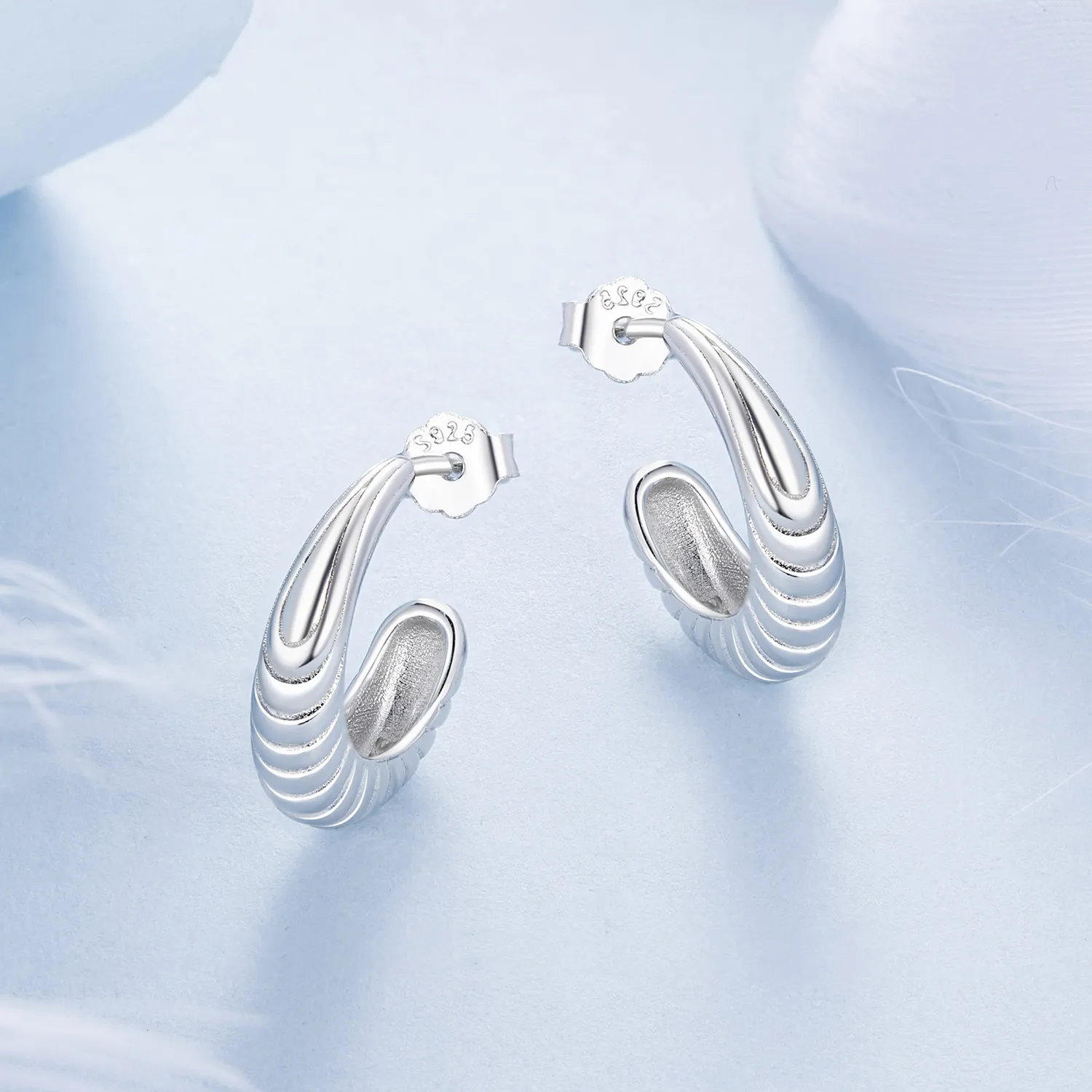 PANDORA Style Temperament texture earrings - BSE1058