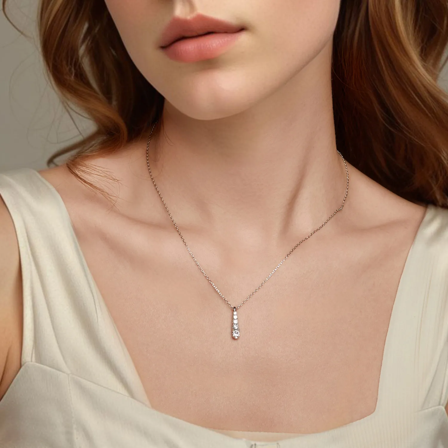 PANDORA Style Temperament water drop necklace - BSN399