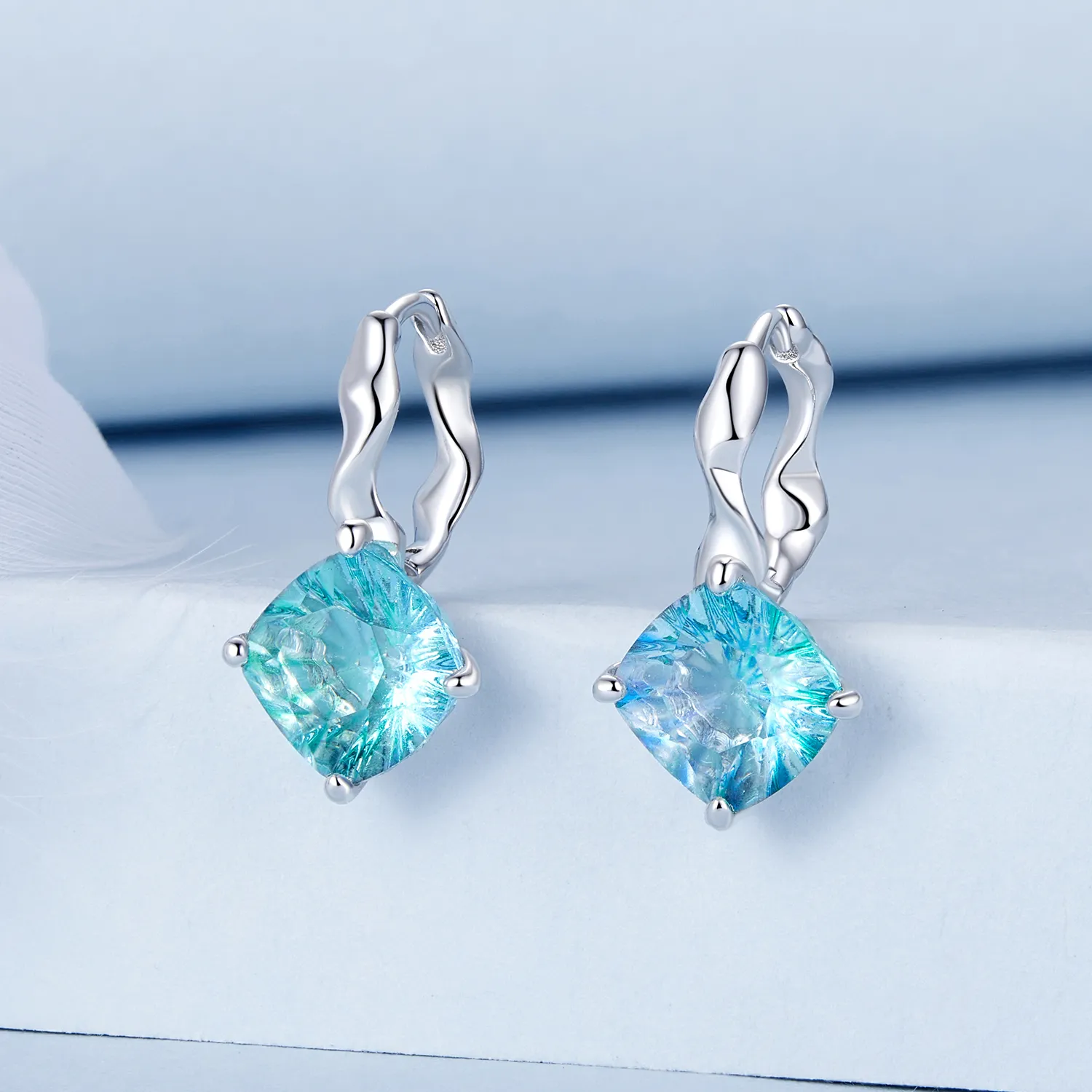 PANDORA Style Turquoise Tourmaline Earrings - BSE1047