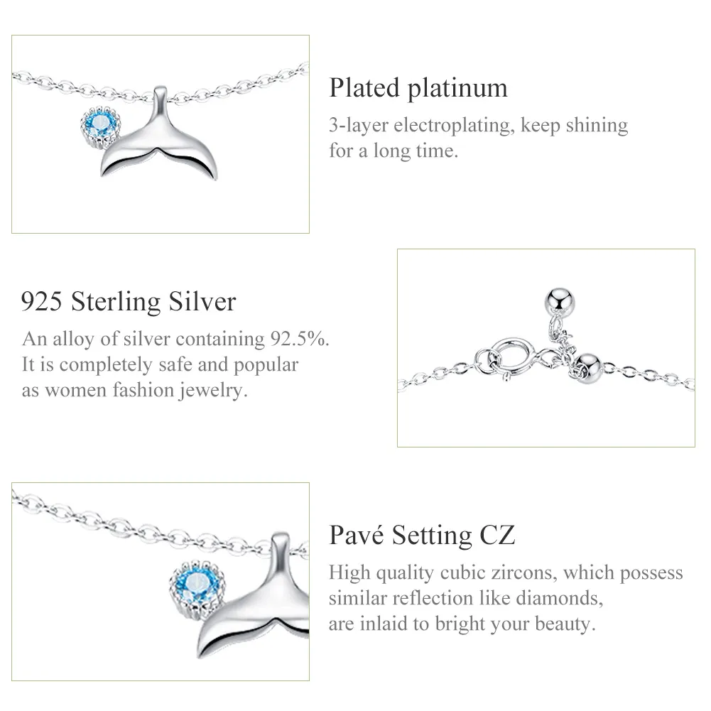 Silver Mermaid Tail Anklet - SCT004