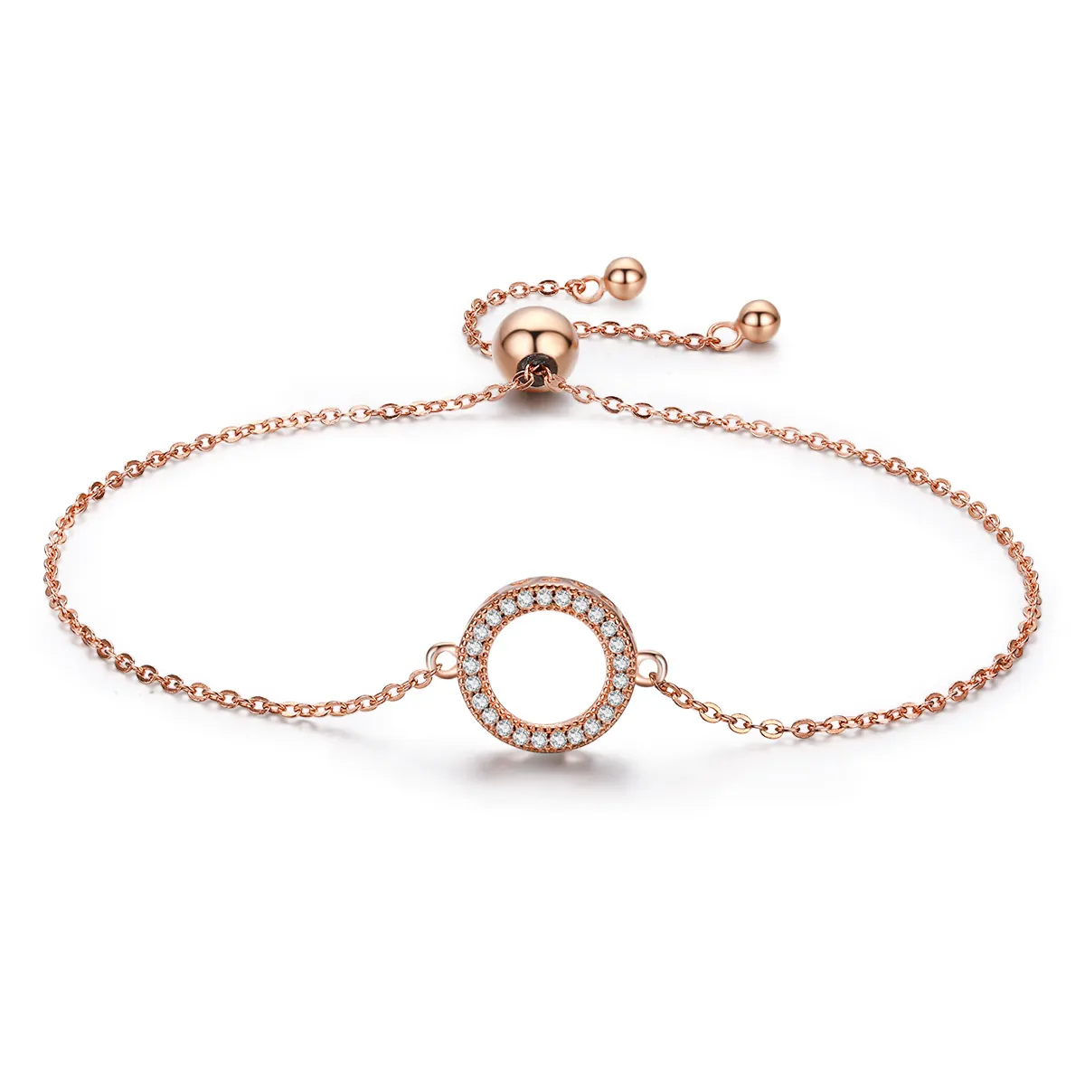 Rose Gold Destiny Slider Bracelet - PANDORA Style - SCB030-C