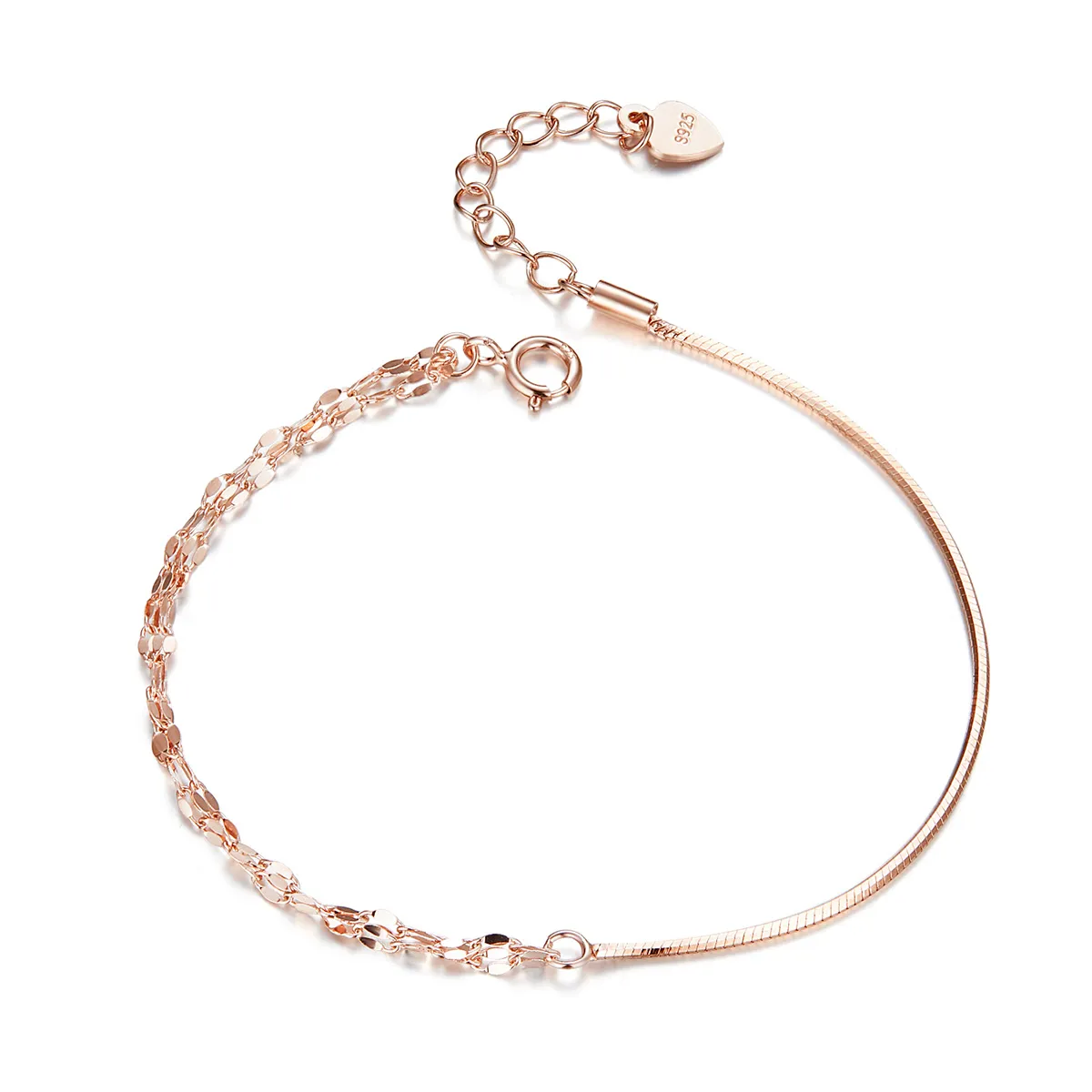 Rose Gold Simple Line Bracelet - PANDORA Style - SCB149