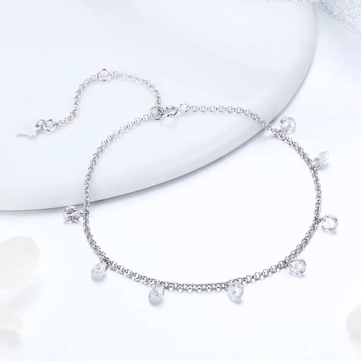 Silver Contracted Elves Chain Slider Bracelet - PANDORA Style - SCB103