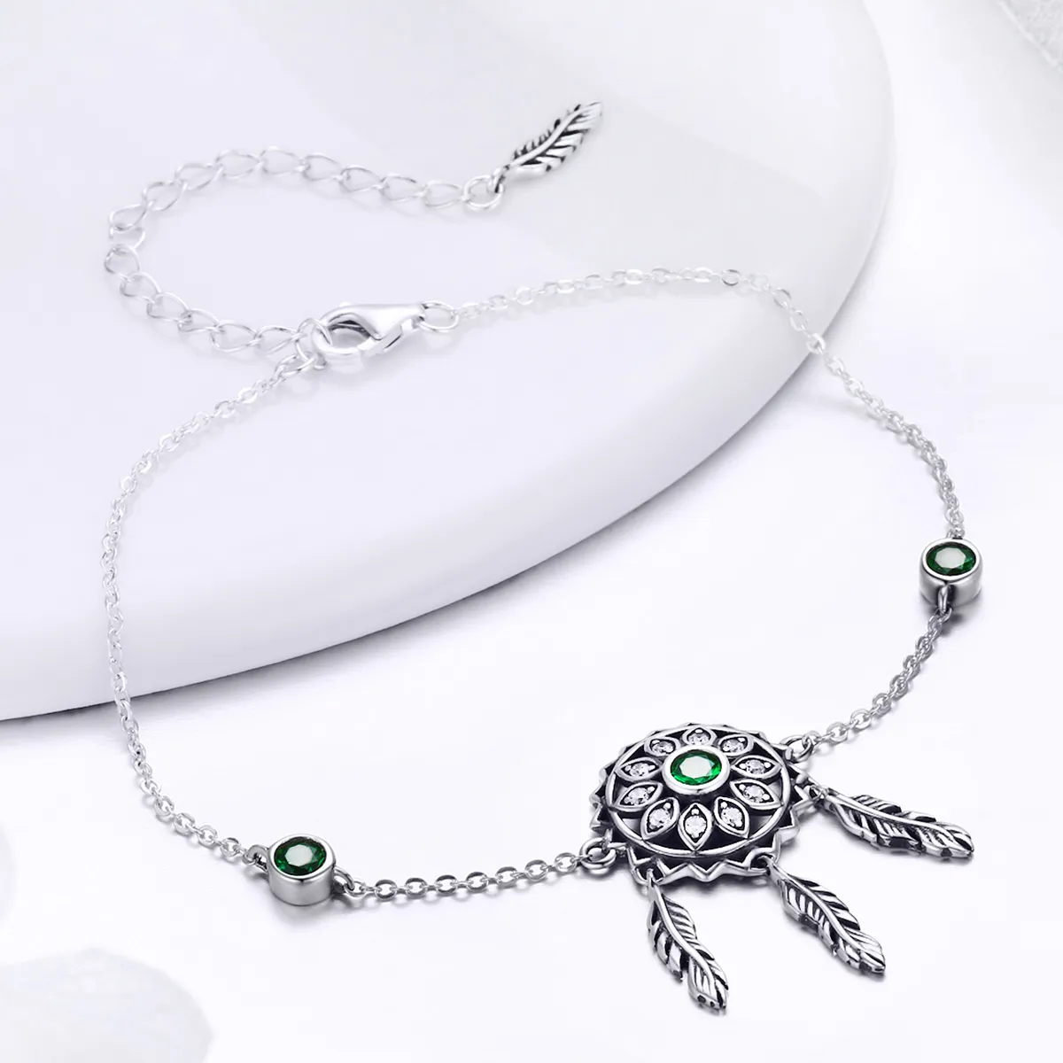 Silver Dreamcatcher Chain Slider Bracelet - PANDORA Style - SCB078