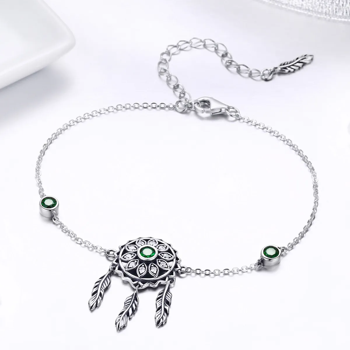 Silver Dreamcatcher Chain Slider Bracelet - PANDORA Style - SCB078