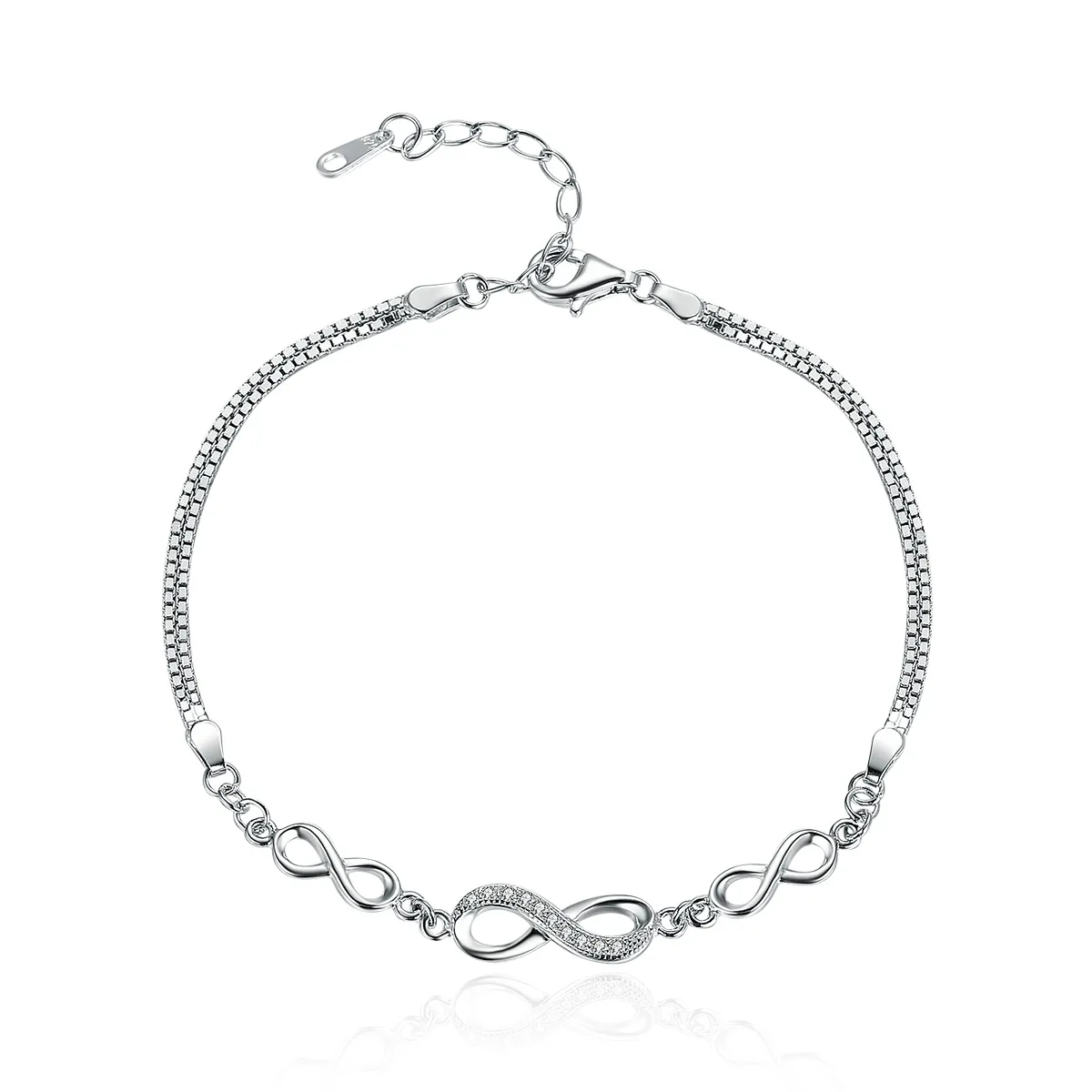 Silver Endless Elegance Slider Bracelet - PANDORA Style - SCB037