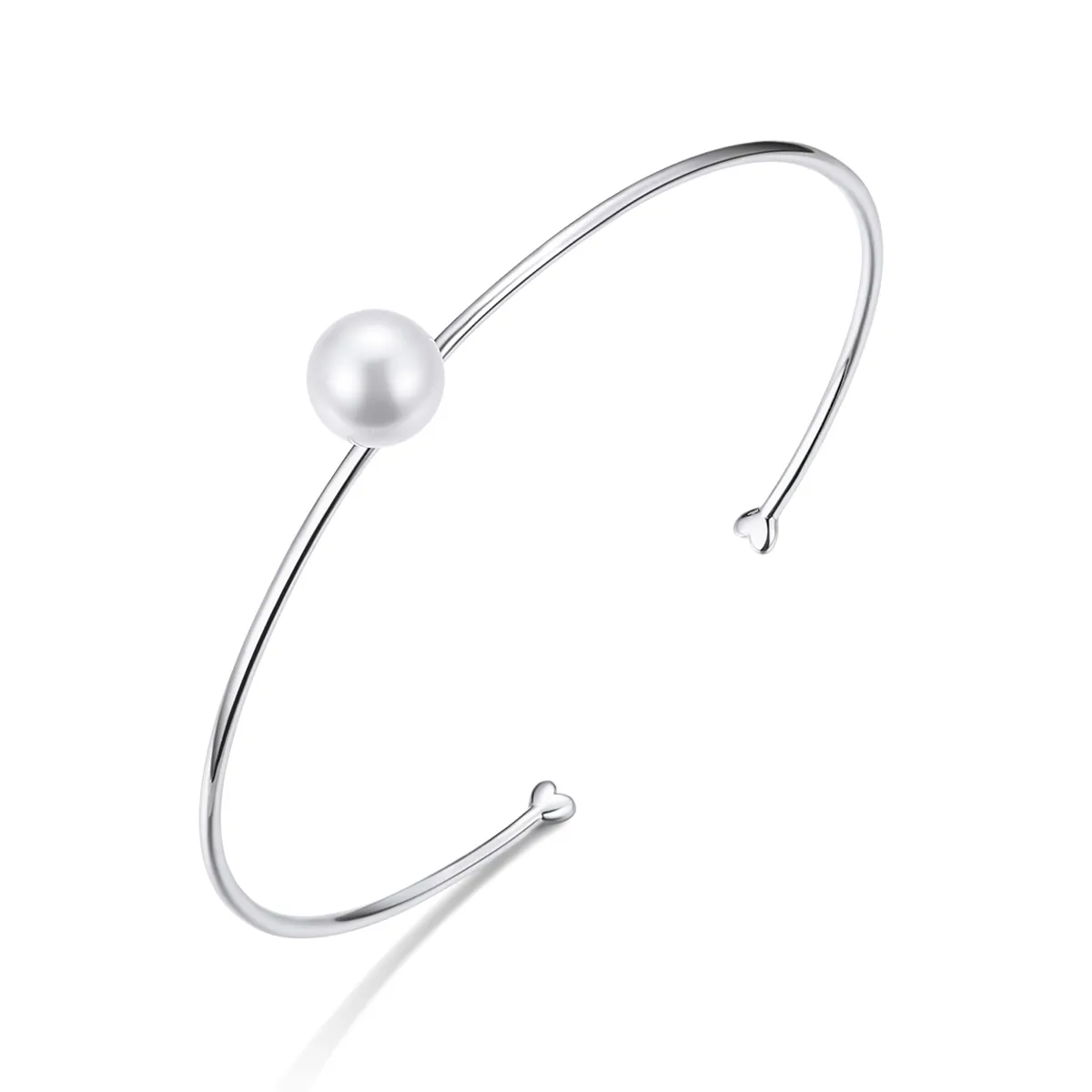 Silver Quiet Pearl Open Bangle - PANDORA Style - SCB168