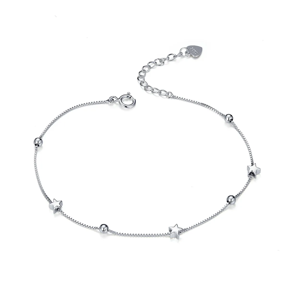 Silver Star Chain Slider Bracelet - PANDORA Style - SCB171