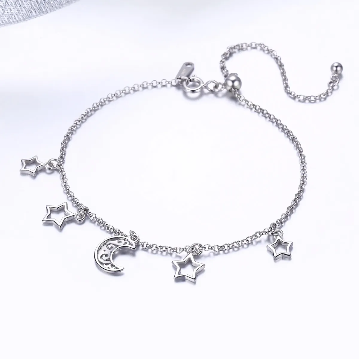 Silver Starry Sky Chain Slider Bracelet - PANDORA Style - SCB107