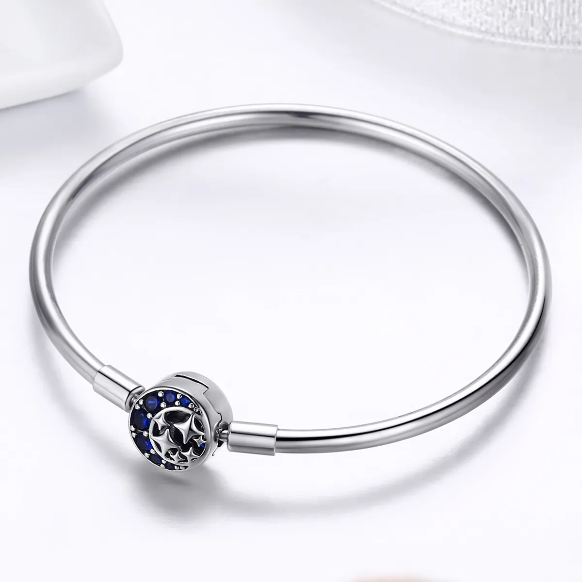 Silver Starry Sky Hard Bangle - PANDORA Style - SCB080