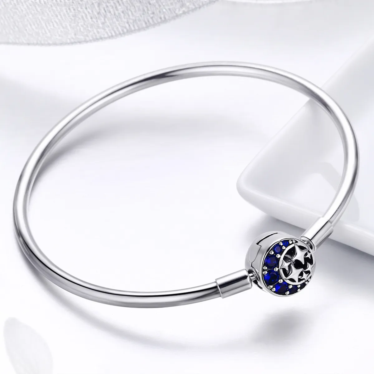 Silver Starry Sky Hard Bangle - PANDORA Style - SCB080