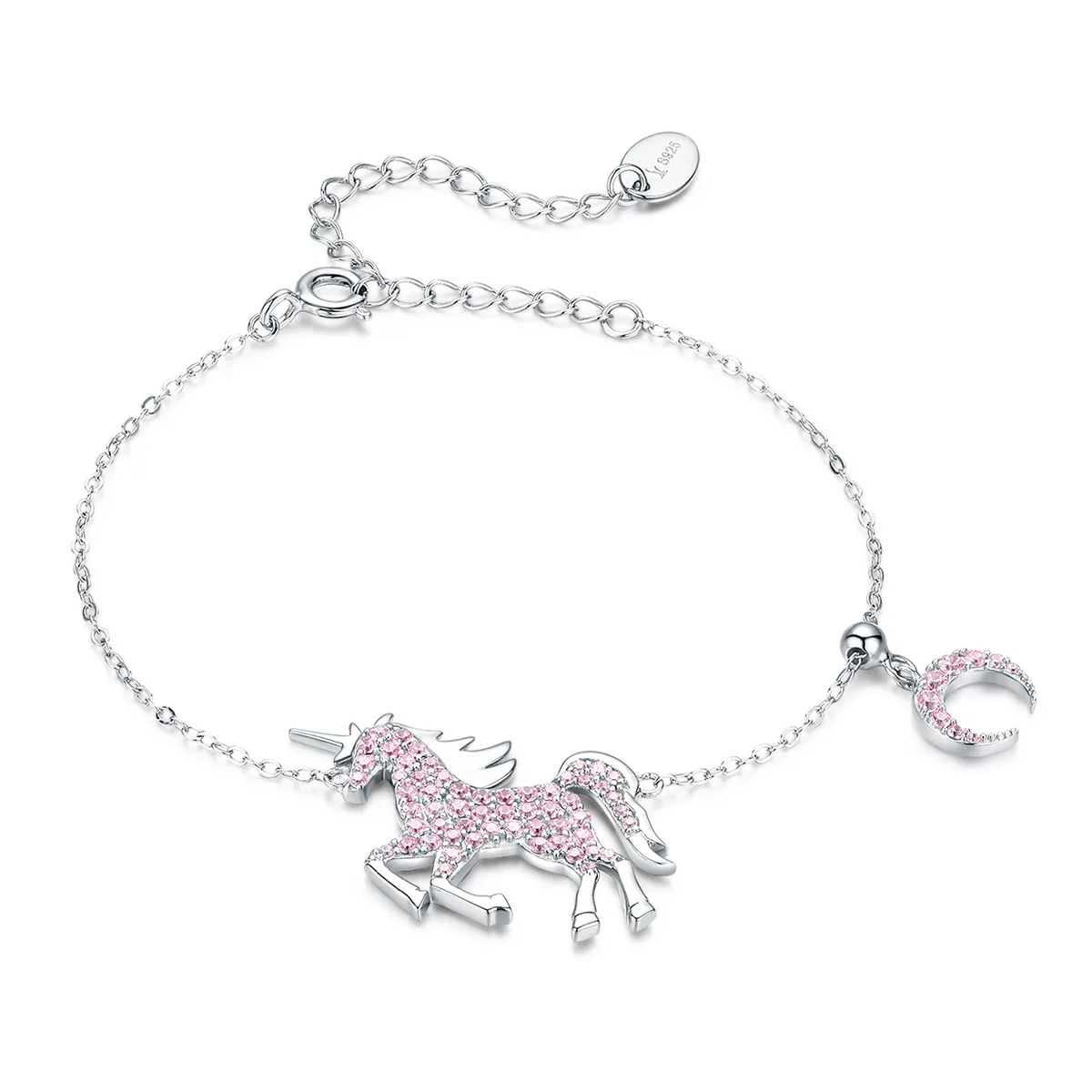 Silver Unicorn Chain Slider Bracelet - PANDORA Style - SCB155