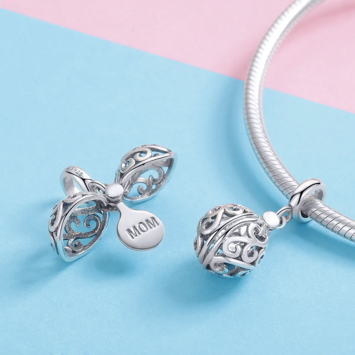 Pandora Compatible Silver Gartitude For Mom Dangle - SCC1008