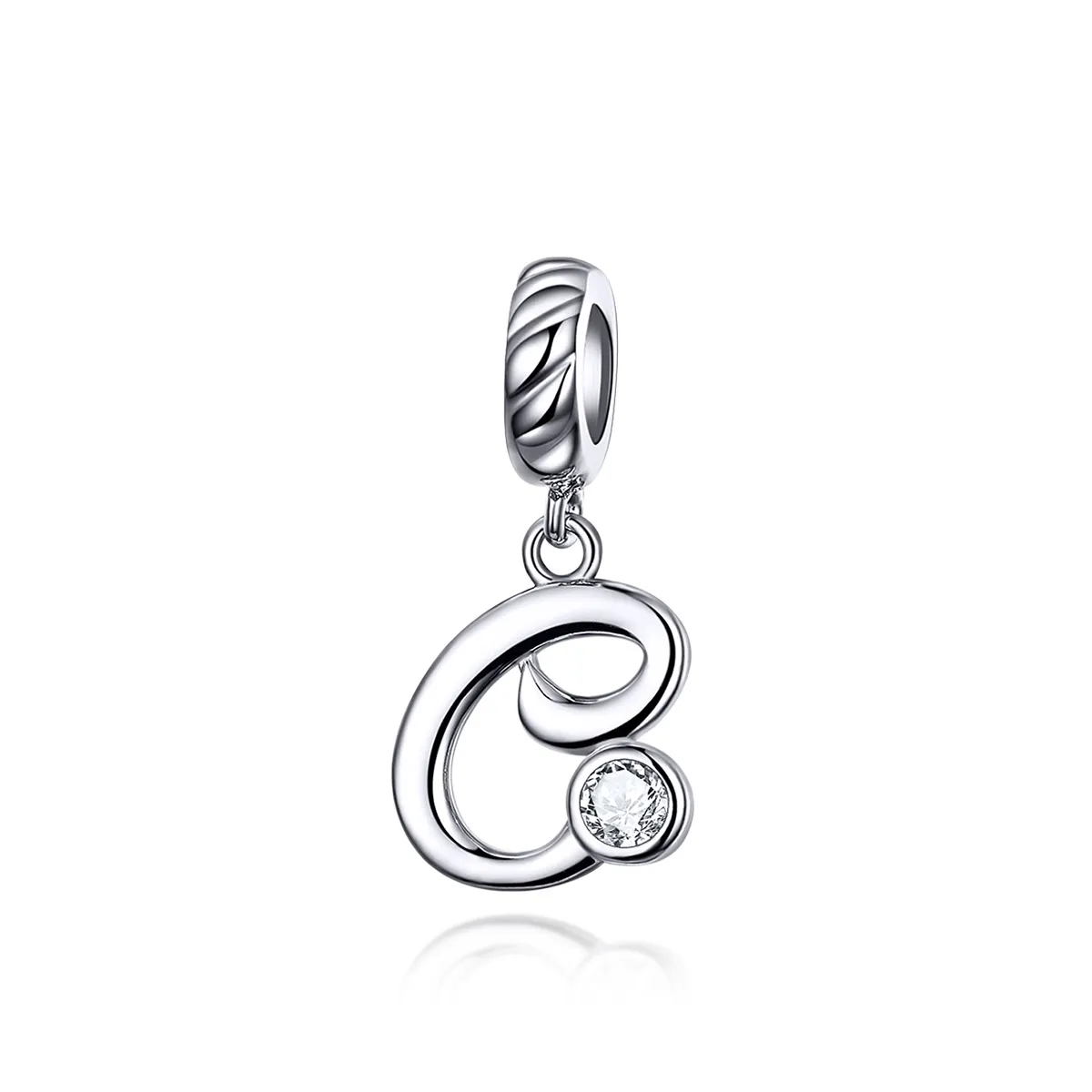 Pandora Compatible Silver Letter C Dangle - SCC1183-C