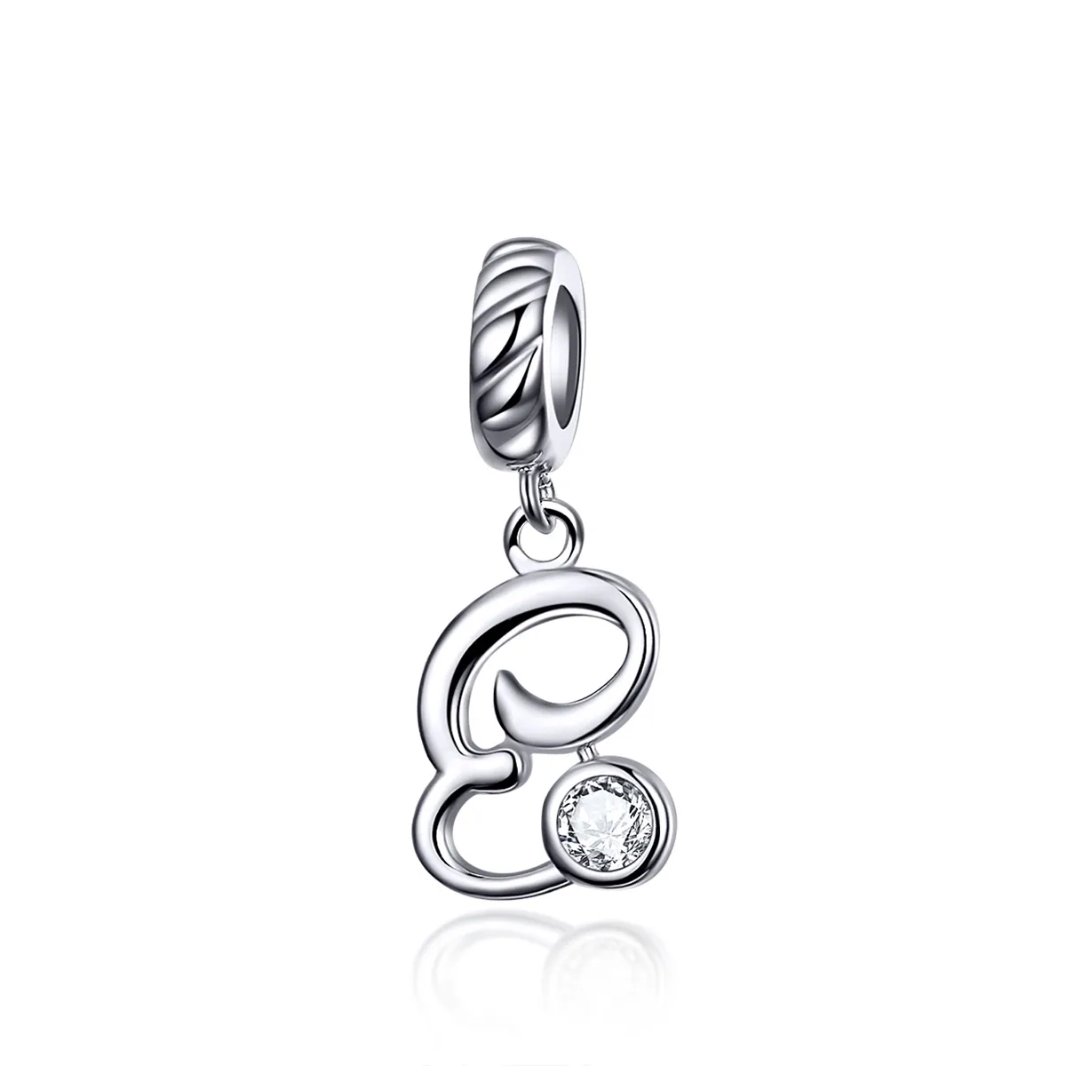 Pandora Compatible Silver Letter E Dangle - SCC1183-E