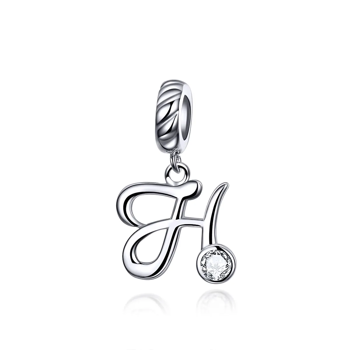 Pandora Compatible Silver Letter H Dangle - SCC1183-H