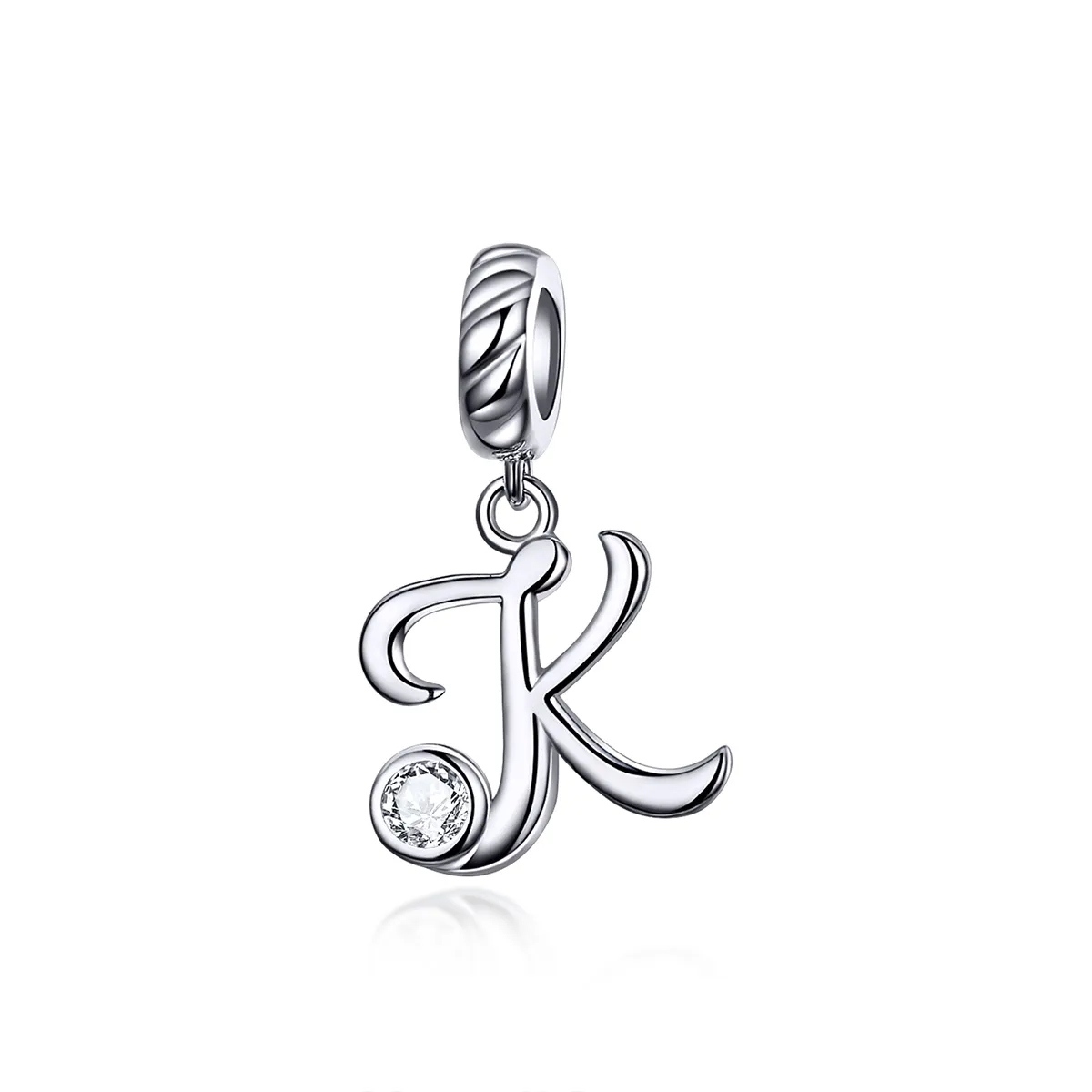 Pandora Compatible Silver Letter K Dangle - SCC1183-K