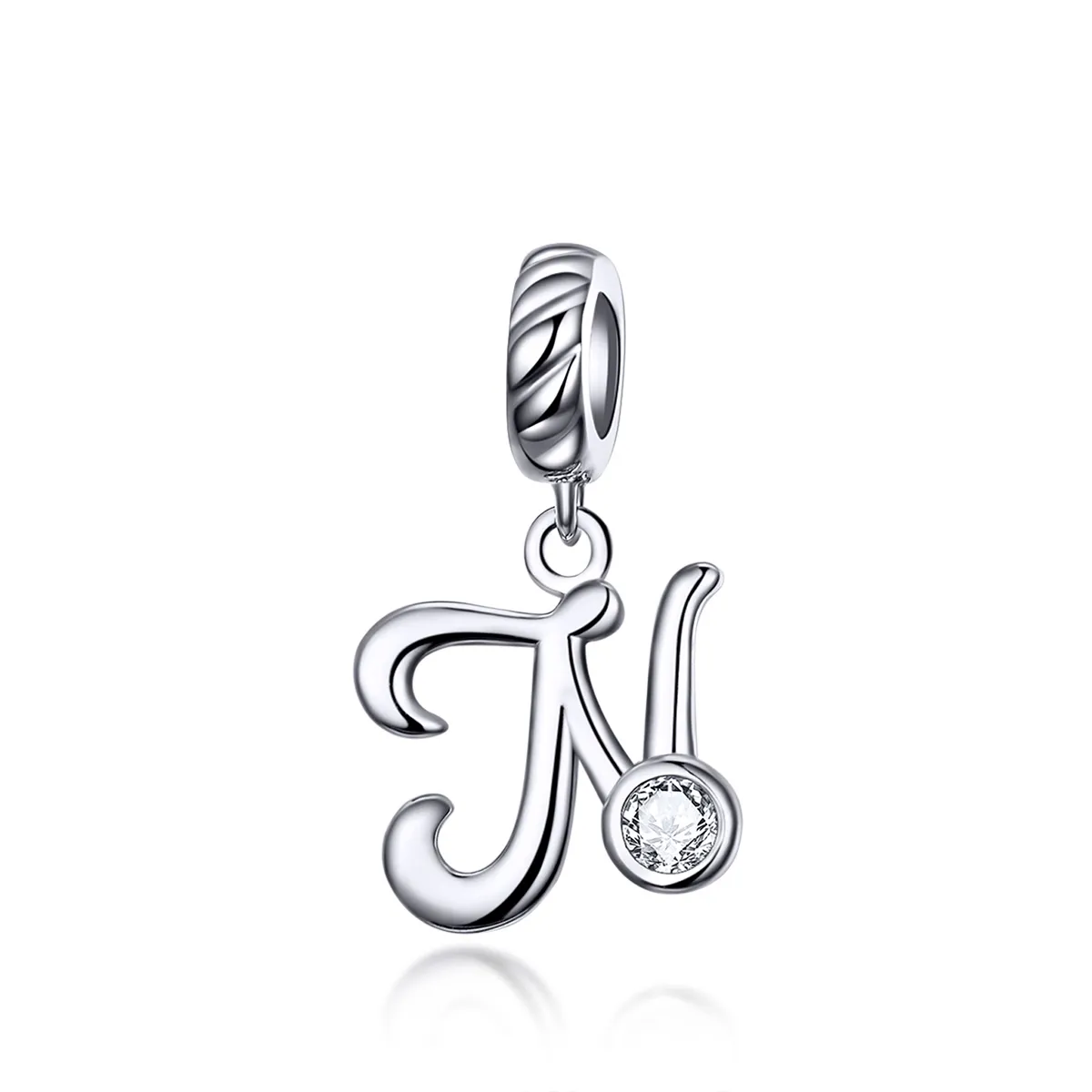 Pandora Compatible Silver Letter N Dangle - SCC1183-N