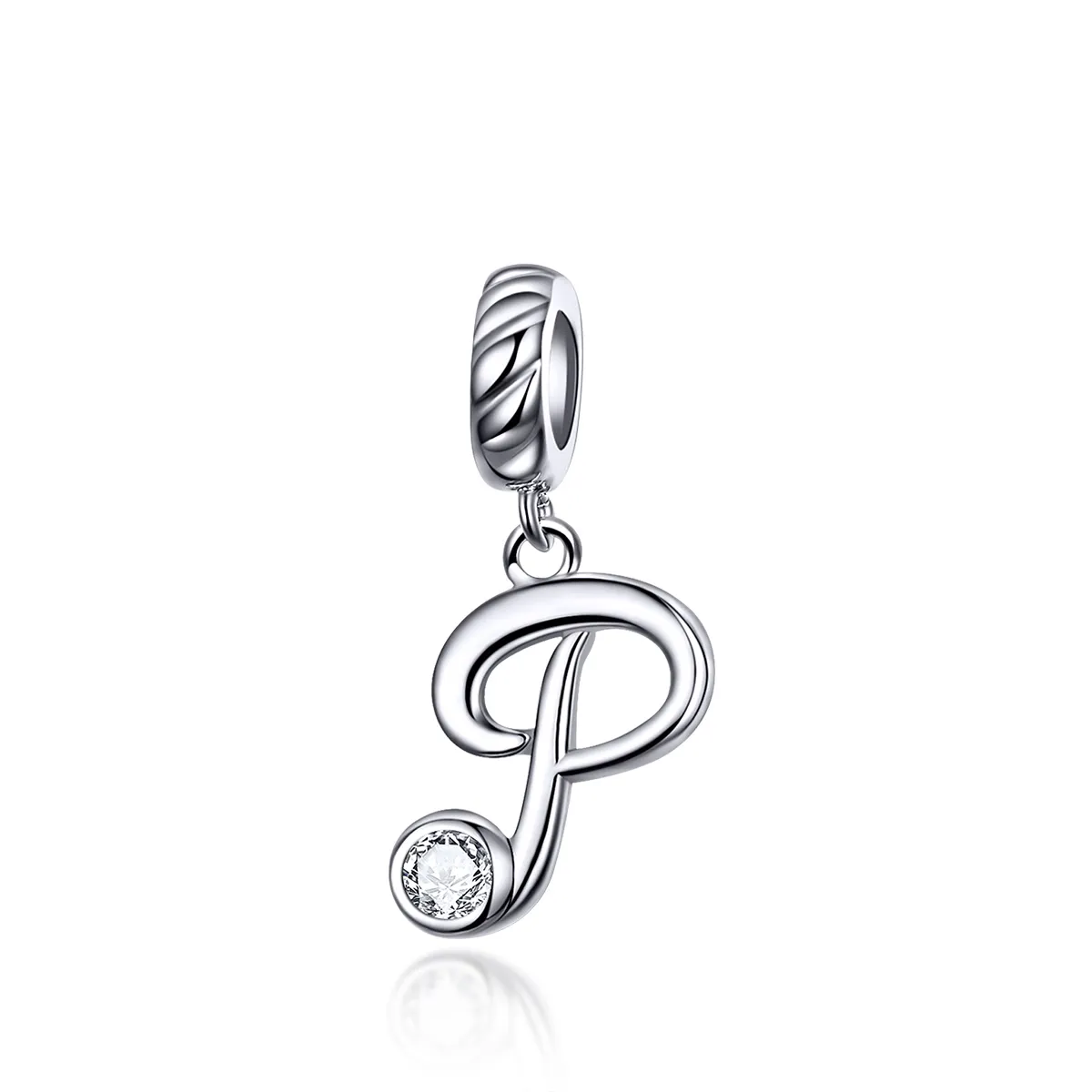 Pandora Compatible Silver Letter P Dangle - SCC1183-P