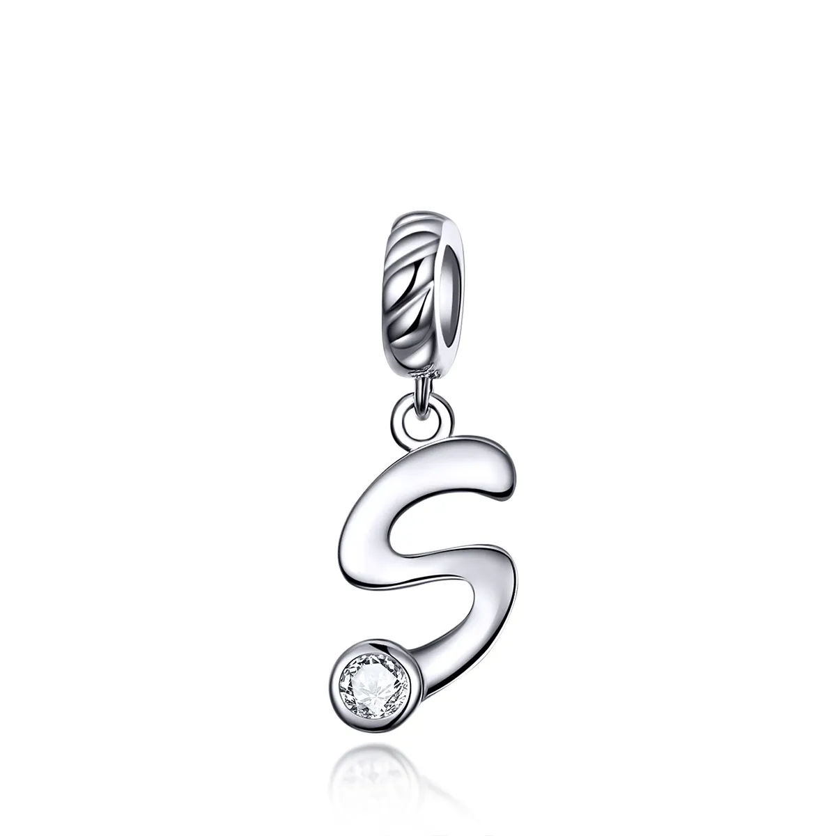 Pandora Compatible Silver Letter S Dangle - SCC1183-S