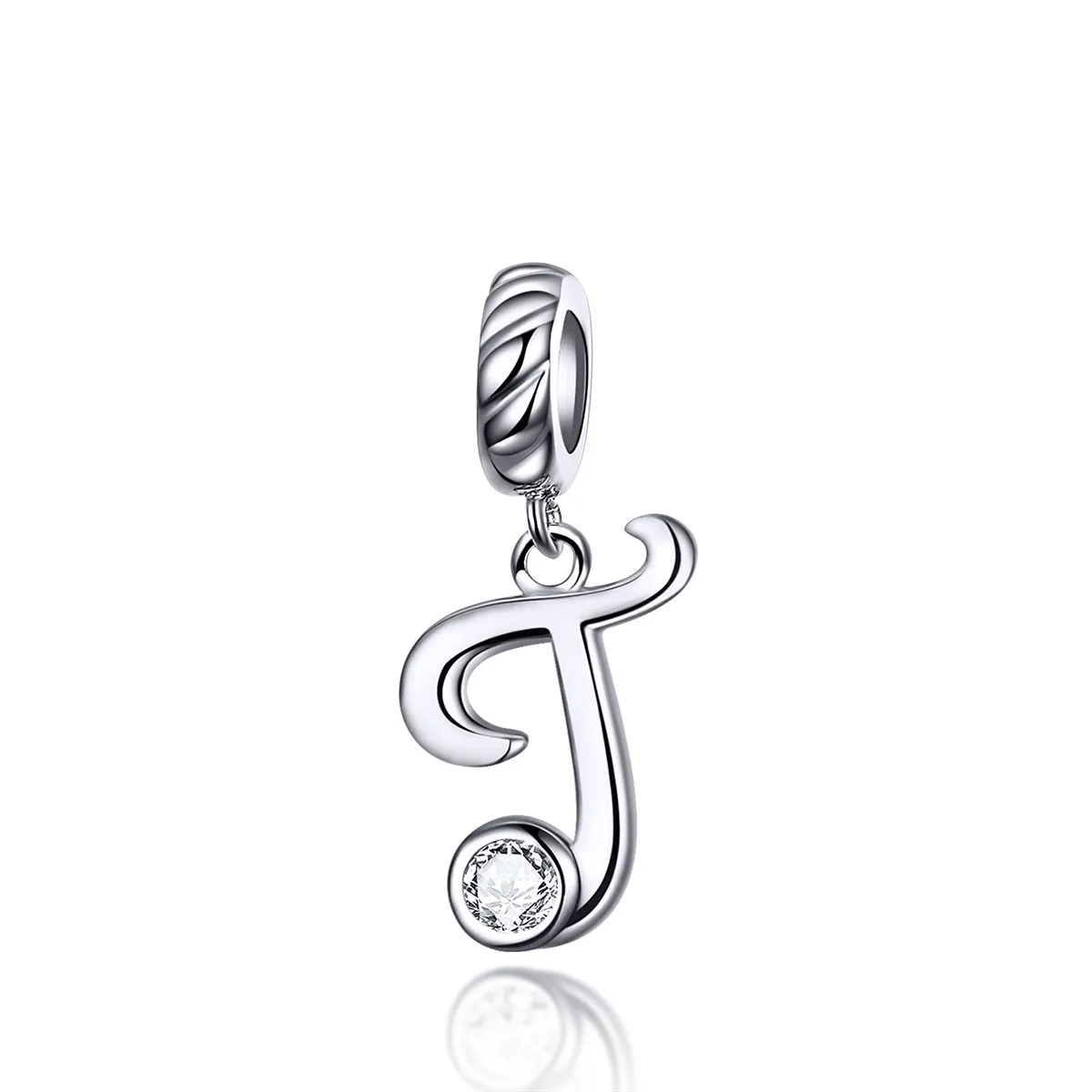 Pandora Compatible Silver Letter T Dangle - SCC1183-T