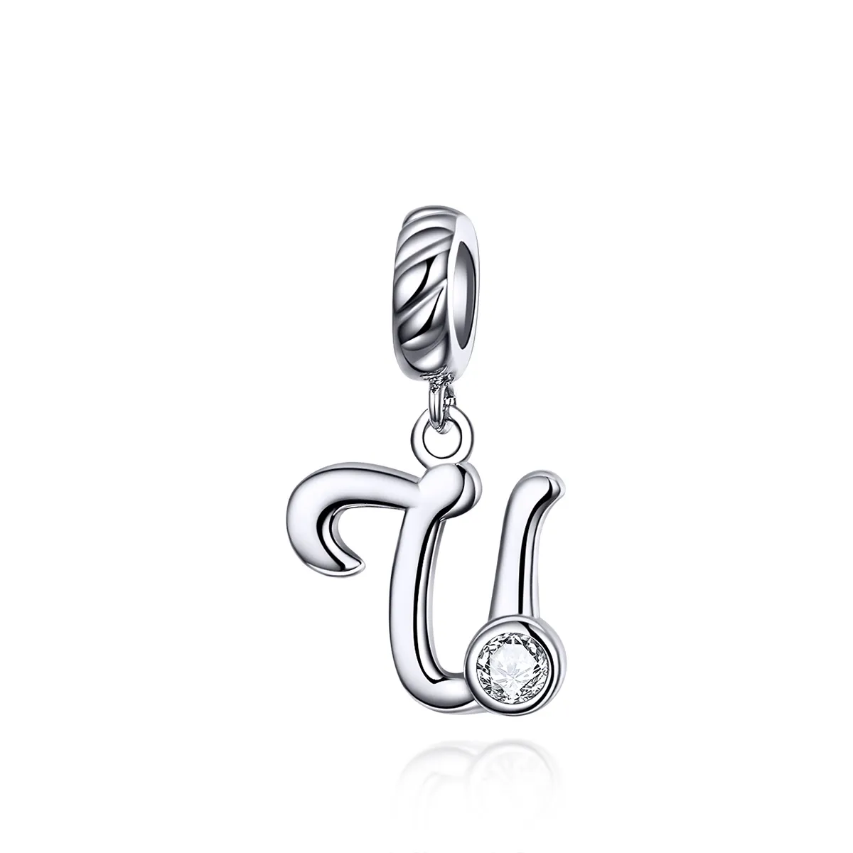 Pandora Compatible Silver Letter U Dangle - SCC1183-U